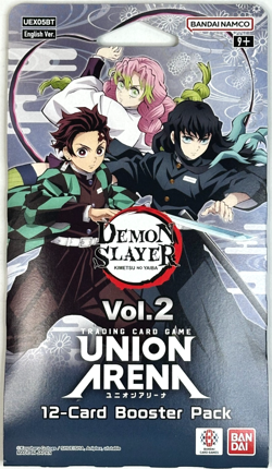 🔥 NEW Demon Slayer Vol 2 Union Arena Booster Pack w/12 Cards/Inserts/Rare/Fire - Image 1