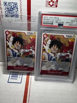 PSA 10 Monkey D. Luffy Super Pre-Release One Piece Card English P-001 2022 - Image 1