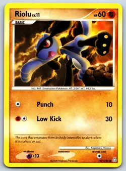 Riolu - Legends Awakened 117/146 Vintage Pokemon Card LP - Image 1