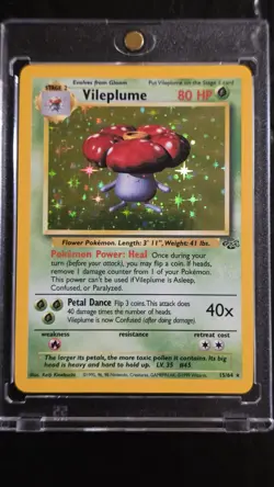 Vileplume Jungle Set Holo Rare Card 15/64 Pokemon NEVER PLAYED MINT - Image 1