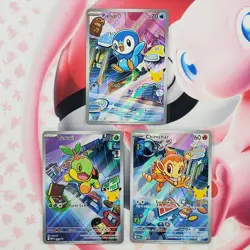 Piplup 042 + Chimchar 041 + Turtwig 040 - First Partner Pokemon Cards - #L133 - Image 1