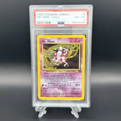 Pokemon TCG Jungle Mr. Mime Holo Card 6/64 Rare Unlimited PSA 8 - Image 1