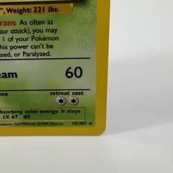 Venusuar Base Set 1999 Holo Rare Unlimited 15/102 Pokemon Card TCG - LP - Image 5