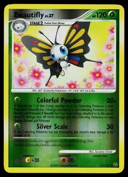 Pokemon Card - Beautifly Platinum 21/127 Rare Reverse Holo - Image 1