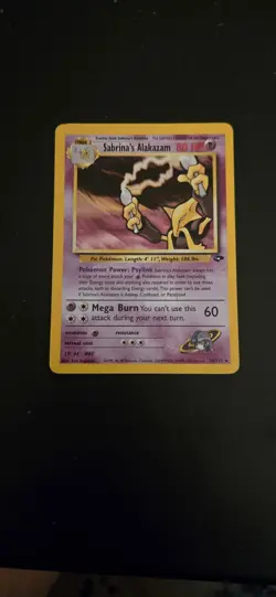 Sabrina's Alakazam 16/132 Gym Challenge 2000 Holo Pokemon Card TCG - Image 1