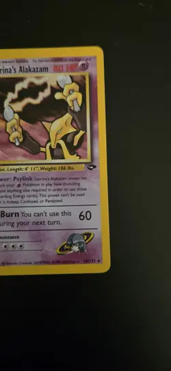 Sabrina's Alakazam 16/132 Gym Challenge 2000 Holo Pokemon Card TCG - Image 3