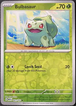 Bulbasaur - (Reverse Cosmos Holo) (Costco Exclusive) 001/165 Pokemon Card - Image 1