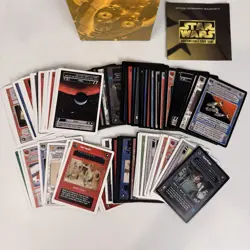 Star Wars CCG Card Lot 100 Cards Decipher + C-3PO Tournament Box Game Insert VTG - Image 2