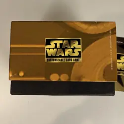 Star Wars CCG Card Lot 100 Cards Decipher + C-3PO Tournament Box Game Insert VTG - Image 5