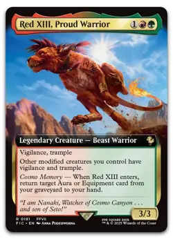 Red XIII, Proud Warrior (Extended Art) #181 (NM) Final Fantasy FIC Magic MTG - Image 1