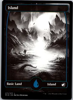 Magic the Gathering Island #271 Full Art Innistrad: Midnight Hunt MTG - Image 1