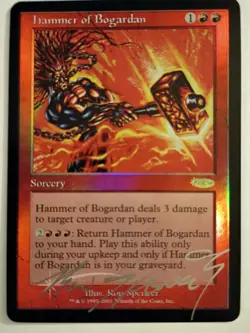 Magic the Gathering - 1x Signed Foil Hammer of Bogardan - Promo - Image 1