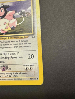 Miltank 41/111 Moo-Moo Milk 101/111 Neo Genesis Moderate Play Pokemon Card - Image 5
