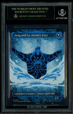 2025 Avatar Borderless Neon Ink #359 Aang, Swift Savior AL Ocean's Fury BGS 10 - Image 2