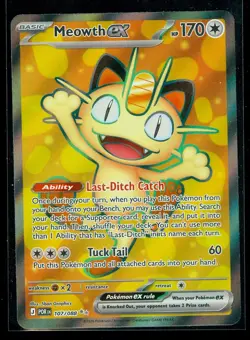 Pokemon MEOWTH EX 107/088 - Perfect Order - ULTRA RARE FULL ART - MINT - Image 1