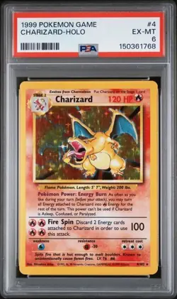 1999 POKEMON GAME #4 CHARIZARD-HOLO PSA 6 - Image 2
