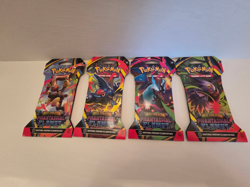 Pokemon TCG Mega Evolution Phantasmal Flames 4x Sleeved Booster Pack Art Set - Image 1