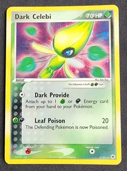 Dark Celebi 4/101 Holo Rare EX Hidden Legends 2004 Pokemon LP - Image 1