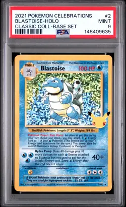 2021 POKEMON CELEBRATIONS CLASSIC COLL #2 BLASTOISE-HOLO PSA 9 - Image 1