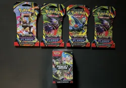 pokemon pack lot of 10! phantasmal flames and perfect order booster bundle - Image 1