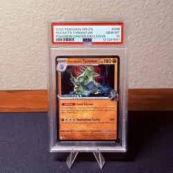 PSA 10 2025 Pokemon Center Exclusive Team Rocket’s Tyranitar #096 GEM MT - Image 1
