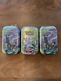Pokemon TCG Scarlet & Violet Prismatic Evolutions Mini Tin Lot Of 3 - SEALED - Image 1