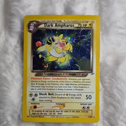 Pokemon Dark Ampharos 11/105 Neo Destiny Holo Rare 2000 Stage 2 70 HP Nintendo - Image 1