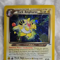 Pokemon Dark Ampharos 11/105 Neo Destiny Holo Rare 2000 Stage 2 70 HP Nintendo - Image 2