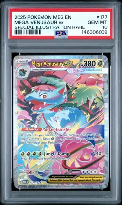 2025 POKEMON MEG EN-MEGA EVOLUTION #177 MEGA VENUSAUR EX PSA 10 - Image 1