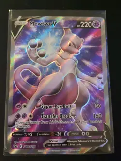 MEWTWO V SWSH229 Pokemon TCG Sword & Shield Black Star Promo NM - Image 1