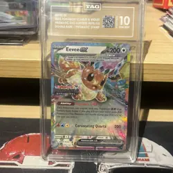 2025 Pokemon Eevee EX Prismatic Evolutions Double Rare #075 Tag 10 Gem Mint - Image 1