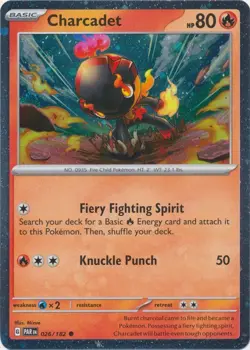 Charcadet 026/182 Cosmos Holo Promo Paradox Rift Pokemon Card NM - Image 1