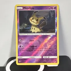 Pokemon Mimikyu Reverse Holo DAMAGED Basic 70 HP SM-Guardians Rising - Image 1