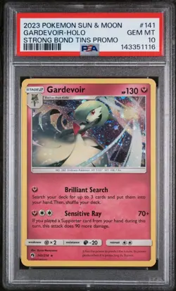 Pokemon TCG - PSA 10 (Low Pop) 2023 Gardevoir, Cosmos Holofoil, Strong Bonds Tin - Image 1