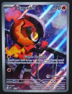 Charcadet Pokemon Center Stamped Holo Promo #022 ME: Mega Evolution Promo NM - Image 1