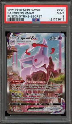 Pokemon Espeon VMAX Fusion Strike Full Alt Art #270 PSA 9 Mint - Image 1