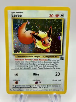 Pokemon 2000 Eevee Black Star Promo #11 MINT 🌀 Swirl Above Tail 🌀 - Image 1