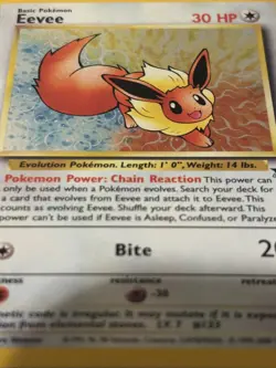 Pokemon 2000 Eevee Black Star Promo #11 MINT 🌀 Swirl Above Tail 🌀 - Image 4
