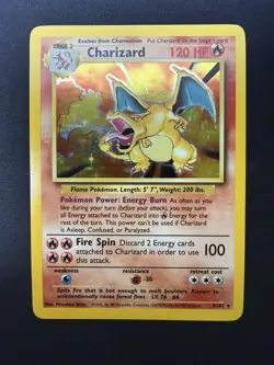 Pokemon TCG: Base Set Unlimited Charizard 4/102 Holo Rare MP - Image 5