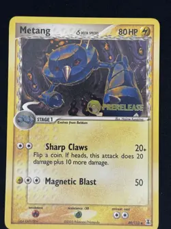 2005 Metang 49/113 EX Delta Species Pokemon Prerelease Stamped - Image 2
