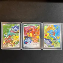 Pokemon TCG First Partner Illustration Collection Series 1 Kanto GEN 1 Starters - Image 1
