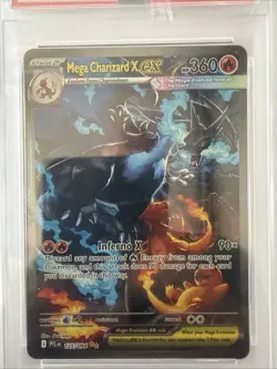 Mega Charizard X EX 2025 Pokemon PFL EN SIR 125/094 PSA 9 MINT - Image 2