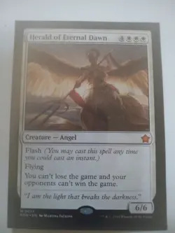 Herald Of Eternal Dawn Foundations Rare NM Magic The Gathering Card - Image 1
