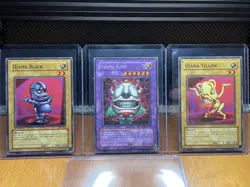 Yugioh TCG Lot of 3: Ojama King, Ojama Yellow, & Ojama Black 1st Edition - NM - Image 1