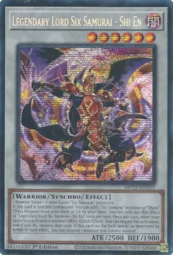 Legendary Lord Six Samurai - Shi En-Prismatic Secret Rare - 1st Edition - MP2... - Image 1