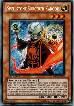 Yugioh Spellstone Sorcerer Karood STBL-EN083 1st Edition Secret Rare NM - Image 1