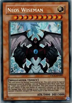 Yugioh Neos Wiseman CSOC-EN097 Secret Rare NM - Image 1