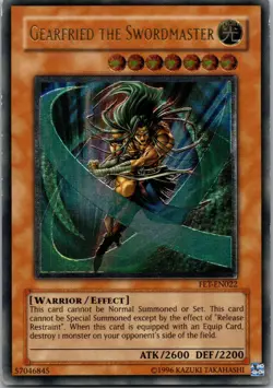 Yugioh Gearfried the Swordmaster FET-EN022 Ultimate Rare NM - Image 1