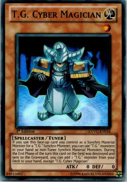 Yugioh T.G. Cyber Magician EXVC-EN016 1st Edition Super Rare NM - Image 1