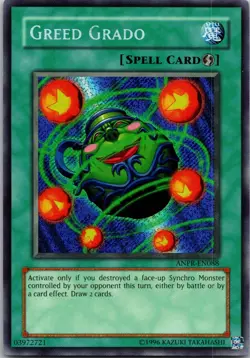 Yugioh Greed Grado ANPR-EN088 Secret Rare NM - Image 1